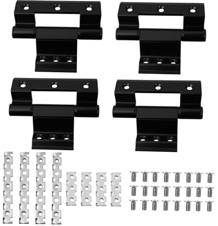 FIXOSHEE 4 Piezas Bisagras de Aluminio para Ventana Abatible Aleación Resistente la Corrosión Soporte Duradero para Cierre Silencioso y Seguro para Proyectos de Carpintería y Bricolaje