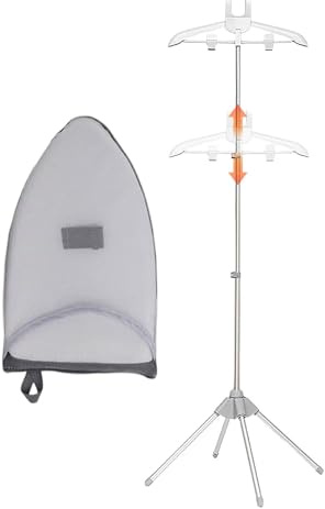 Generico Supporto Per Ferro Da Stiro A Vapore,Supporto A Vapore Per Vestiti,Supportos Da Stiro Verticale Con Guanti,Appendiabiti Da Appendere Verticale Supportos, Asciugatura Portatile Per