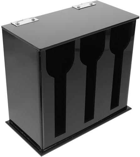 TOBBOMEY Porta Utensili Cucina in Plastica Trasparente a 3 Scomparti Supporto per Cucchiaio senza Fori per Casa Ristorante e Hotel Organizer Posate e Gadget da Cucina Essenziali