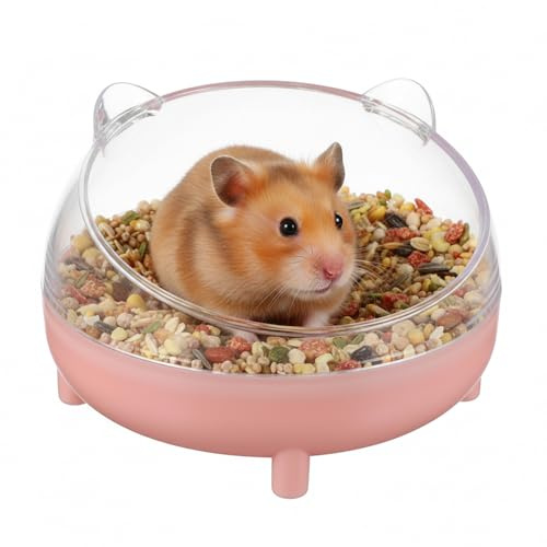 GYJZZW Contenitore da bagno rosa per criceti, sabbia per criceti nani, criceti siriani e gerbilli (rosa)