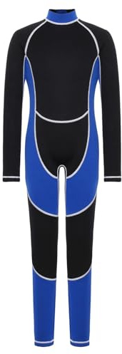 Aislor Bambini Attrezzatura Per Sport Acquatici Maglietta Anti Abrasione Abbigliamento Surf Subacqueo Tuta Immersione Completa Ragazzi Sub Blu reale 11-12 anni