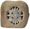 STONE art & more Lanterne en Pierre avec Ornement, h 35 cm, Pierre Naturelle, Pierre de rivière, résistant au Gel