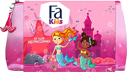 Fa Kids Geschenkset Meerjungfrau mit 2in1 Duschgel & Shampoo und Flüssigseife in Federmäppchen