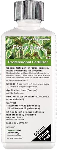GREEN24 Engrais Ficus espèces de ficus engrais liquide pour figuiers HIGHTECH 500ml | HIGHTECH 500ml
