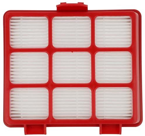 vhbw Staubsaugerfilter kompatibel mit Grundig VCC 3170 L | VCC 3870 A Staubsauger - Abluftfilter Rot Schwarz Weiß