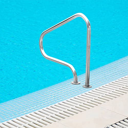 DERBUT Barandillas de Seguridad de Acero Inoxidable de 3 Curvas Barandilla de Escalera de Piscina Agarradera Exterior Piscina Pasamanos Baranda de Bajada Piscina