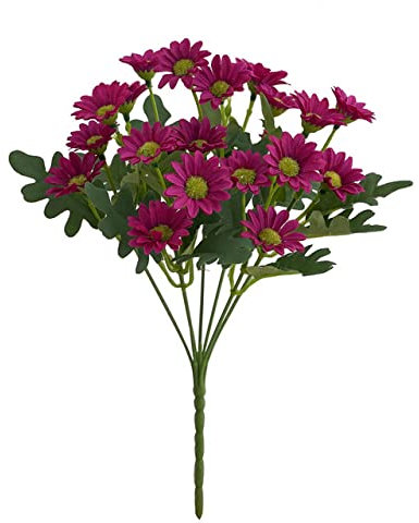 SAMEZA Künstliche Blumen Pflanzen 31 cm Sonnenblume Bunte kleine Gänseblümchen Seide Hausgarten Dekoration Chrysantheme Hochzeit DIY Party,A,38Rose red