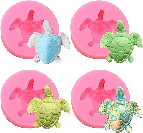 6 Stücke Schildkröte Silikonform Silikon Schokoladenform Fondantform Silikon Backform für Desserts DIY Kuchen
