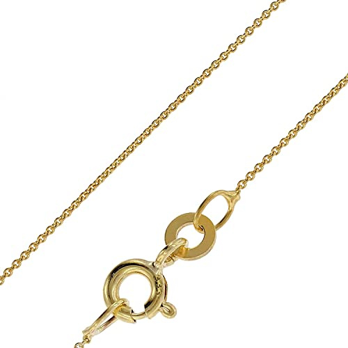 trendor Feine Ankerkette 333 Gold (8 Karat) Halskette 0,8 mm 72405 | elegante goldene Kette für Damen, zeitlose Geschenkidee, Goldkette aus Echtgold