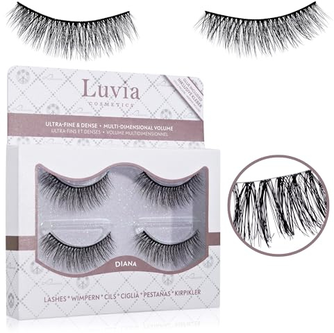 Künstliche Wimpern natürlicher Look mit Wimpernkleber - Luvia Cosmetics - Vegan Lashes Duo - Diana
