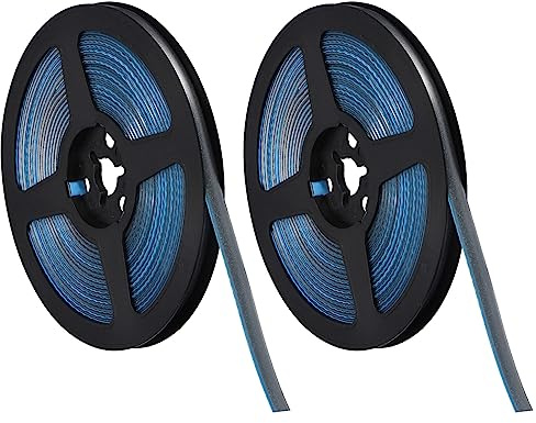 sourcing map 2 Stück Klebeleisten Selbstklebend - 6mx8mmx1.8mm Flachstange | Flachleiste Selbstklebend Wandleisten für Kamin, Spiegelrahmen, Möbel und Heimdekoration - Hellgrau