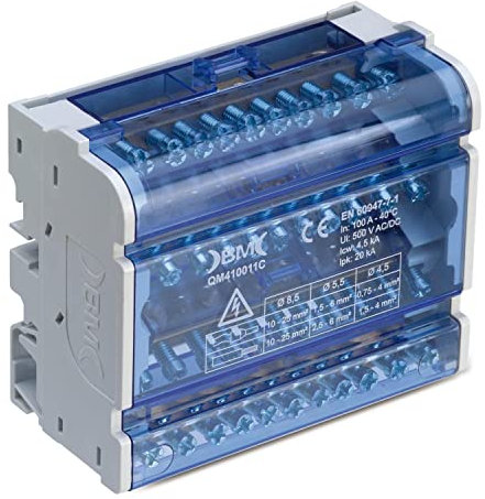 Morsettiera 4 poli BM 125A QM412515C - Tensione d'isolamento 500 V