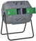 Outsunny Compostador de Tambor Giratorio Contenedor de Compostaje de Doble Cámara con Capacidad 160 litros y Ventilación Marco de Acero para Residuos Orgánicos de Jardín 71x64x96cm Gris