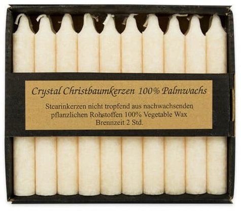 Kerzenfarm Hahn Crystal Christbaumkerze, elfenbein, 20Stk. (5)
