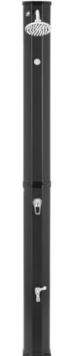 Uniprodo Uni_SGS_02 Solardusche - 35 l Tank - inkl. Regendusche, Wasserhahn, Thermometer Gartendusche Solardusche Garten Außendusche Outdoordusche
