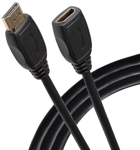 Maplin HDMI Verlängerungskabel 3m, 4K 30Hz Stecker auf Buchse Adapter, Ultra HD High Speed, ARC/HDR/3D, Ethernet, kompatibel mit Fernsehern, Monitor, PS4/5, Xbox, Projektor, Soundbar, Sky Box, PC,