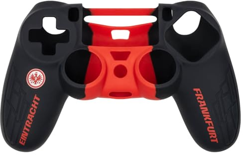 Offiziell lizensierte Schutzhülle kompatibel für PS4 Controller Zubehör Eintracht Frankfurt Anti-Rutsch Schutzhülle Skin Case für SGE Fans (Rot)