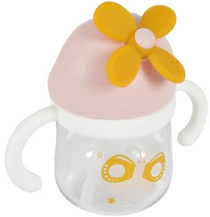 BEBE DOUCEUR, Gobelet avec Paille Rétractable et Anses 300 ml Fleur Fantasy Garden