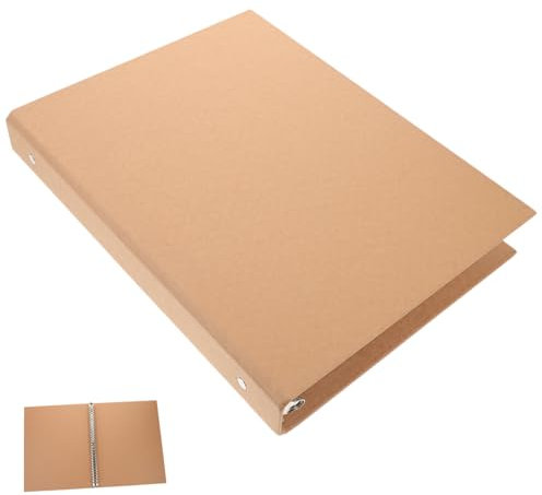 Lurrose Vintage Loose-Leaf Binder Cover for Notebooks Paper Shell Easy-Open for Journals Planners and Study Notes for Students