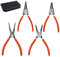 Lot de 4 pinces à circlips 180 mm avec sac, pince à circlips pour fusibles intérieurs et extérieurs, pinces à circlips antidérapantes, lot de pinces à circlips