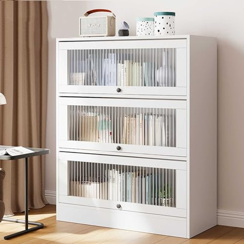 GLMGBP Glasvitrinen, staubdichte Schutzvitrine, Vitrine für Sammlerstücke, transparente Klapptür, hohe Tragfähigkeit, geeignet für die Lagerung zu Hause usw. (Farbe: 3f, Größe: 60 cm/