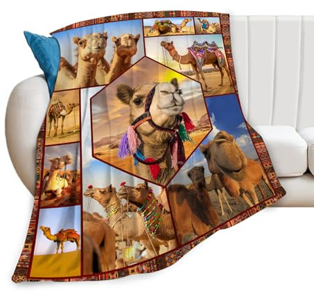 Tijuboni Camel Throw Blanket Gift for Girls Women 50x40