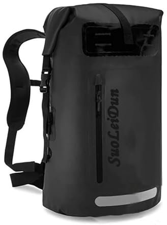 Polegas 35L Waterproof Dry Bag, Black Waterproof Backpack with Phone Dry Bag, Perfect for Kayaking, Boating, Hiking, Fishing,Commuting, Camping, Adventure