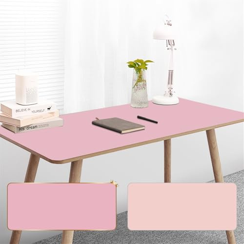 GIBZ Schreibtischunterlage Einfarbig Schreibunterlage Silikon Büro Tischunterlage Unterlage Schreibtisch Wasserdicht Rosa 40x100cm