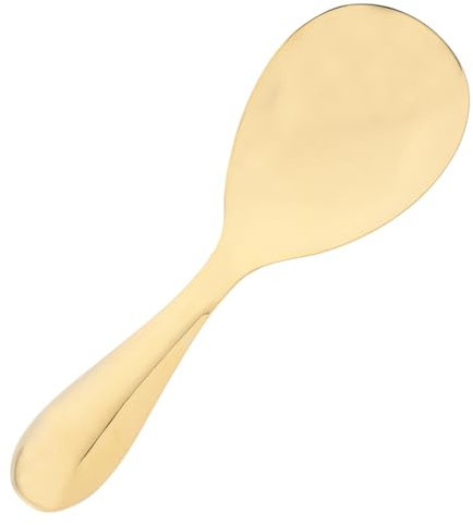 MOTHNUR Cucchiaio Da Riso Acciaio Inossidabile Con Finitura Oro Lucida Utensile Versatile Per Servire Riso Mescolare Insalate e Porzionare Cibo Cucine Moderne