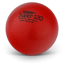 Volley Softball Super Rot – 12 cm Durchmesser – Weicher Schaumstoffball – Leicht – Griffig – Made in Germany
