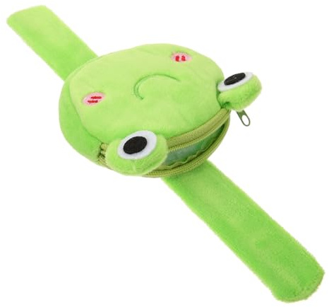SOPOTUTU Pulseras Monedero para Niños 2 Piezas Tamaño Mediano Verde, Brazaletes Decorativos Flexibles y Ligeros para Fiesta, Juguetes Divertidos y Regalos Infantiles