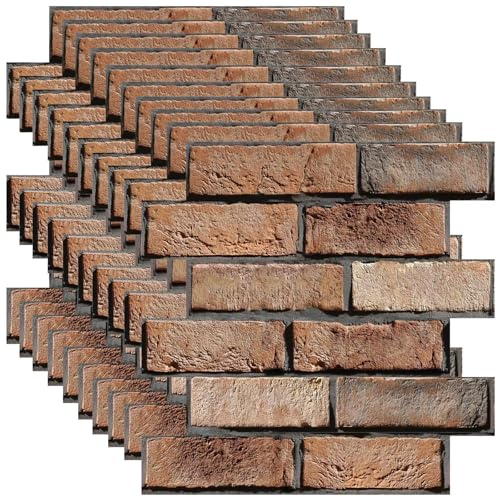 BIONSUIKIM 3D Wandpaneele Selbstklebend, 10 Stück PVC Wandpaneele 30x30cm | Wandverkleidung Selbstklebend Wandaufkleber Wasserdicht Wall Panel für Wohnzimmer,Schlafzimmer,Küche