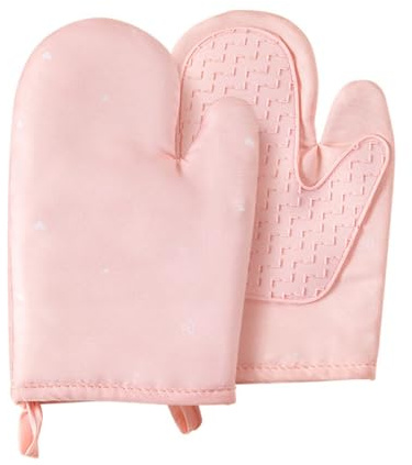 NiuLumea Paire de gants de cuisine antidérapants en silicone pour micro-ondes Rouge clair