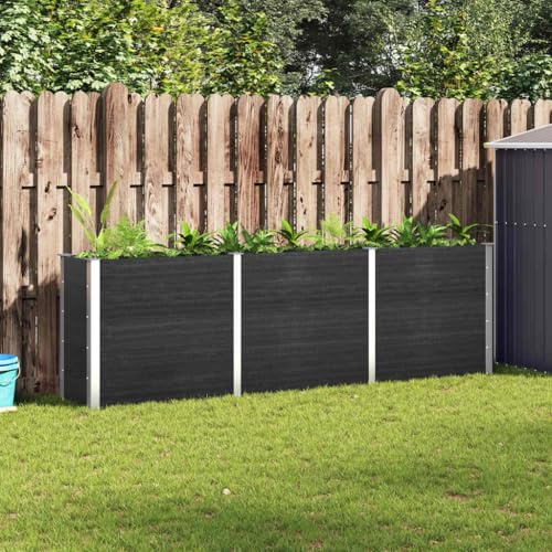 Massbinet Hochbeet Grau 300x50x91 cm WPC