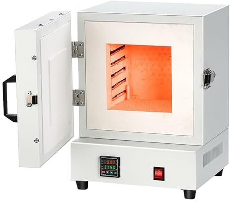 WPBXQKWAY 2000-W-Elektro-Sinterofen, Muffelofen-Hochtemperatur-Ausbrennofen, Elektroofen for Metallschmelzen, integrierter intelligenter Kastenofen for Schmuck-/Gipsverarbeitung/Keramikarbeiten.