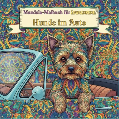 Mandala-Malbuch Für Erwachsene: Hunde im Auto: Malbuch mit Hunden im Auto für Erwachsene