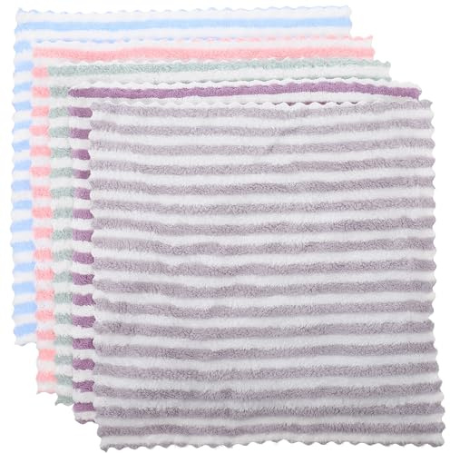 Toyvian Mantas de Vellón Coral para Hámster 5piezas Colores Surtidos (Rosa, Gris, Morado, Azul, Verde) Toallas Absorbentes de Baño para Cobayas y Roedores, Revestimientos para Jaulas