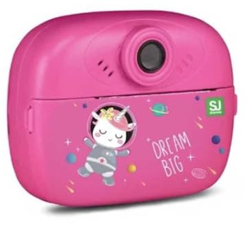 Appareil photo instantané licorne rose pour enfants avec impression thermique Seven SJ Gang, écran LCD 2, photos et vidéos 720p, carte mémoire 8 Go incluse, USB-C, jeux et filtres
