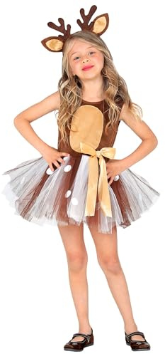 W WIDMANN Milano Party Fashion - Kinder Tierkostüm mit Tutu | Kleid mit Tutu und Haarreif für Karneval, Mottoparty fantasievolle Verkleidungen