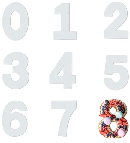 Jesdavan Stampo in numeri siliconici, numero torta, stampo numero torta 12 pollici, numero torta stampo, modello numero di torta, fabbricazione di torte per crema di torta di nozze di compleanno