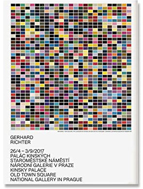 XCPORA Gerhard Richter Plakate Ausstellung Malerei Gerhard Richter Leinwand Wandkunst Gerhard Richter Drucke für Home Wanddekoration Bild 50x70cm Ohne Rahmen
