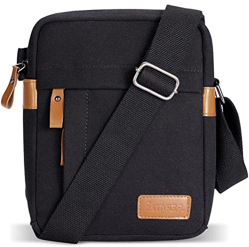 ESTARER Umhängetasche Herren Klein, 9,7 Zoll Schultertasche Herren, Herrentasche zum Umhängen für Schule, Reise