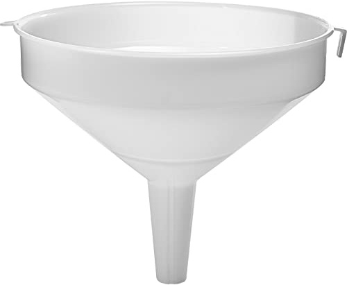 AlcoFermBrew Embudo de plástico (30 cm, tamaño grande), color blanco