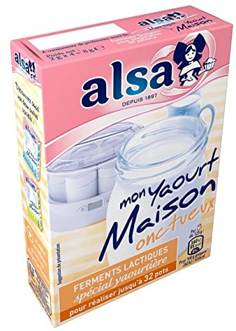 ALSA - Préparation pour Yaourts Onctueux - Mon Yaourt Maison - 8g - Faites vos Yaourts Maison et Régalez-vous ! - Lot De 3