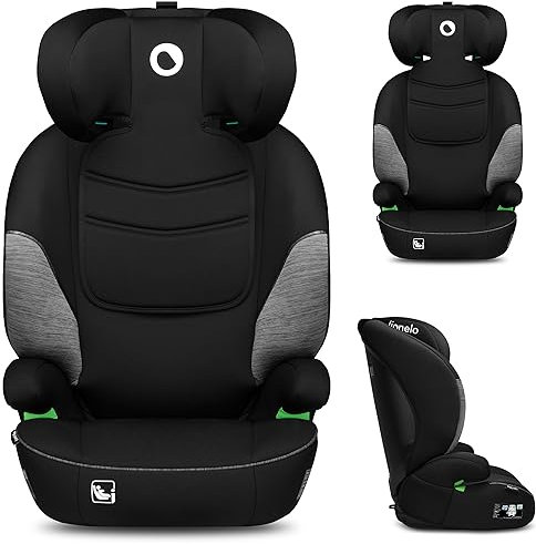 Lionelo Lars i-Size Seggiolino Auto con l'ultima Norma i-Size R129 per bambini (100-150cm/4-12 anni) Protezioni laterali, Poggiatesta regolabile, Leggero e facile installare, Opzione Solo rialzo auto