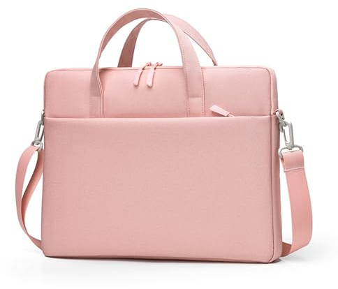 ENEN Custodia Borsa per Laptop con Manici, Compatibile con 13-15.6 Pollici Computer Portatile, con Airbag Custodia Protettiva PC Elastico Impermeabile Sleeve per Laptop (14 pollici,Rosa)