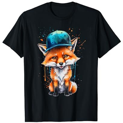 Fuchs Snapback Cap Cool Tier Aufdruck Design Print T-Shirt