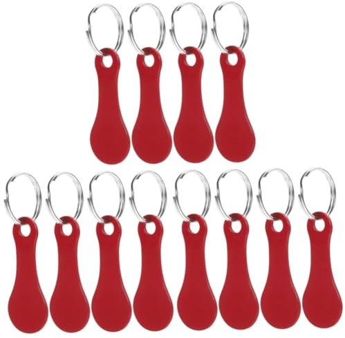 NUOBESTY 12pezzi Portachiavi Per Gettoni Shopping Pratici Per Della Decorativi e Funzionali Colore