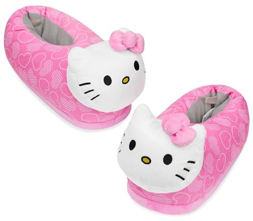 Hello Kitty 3D Pantofole Bambina, Antiscivolo Ciabatte Casa - Regalo Ragazza (Rosa,30/31 EU)