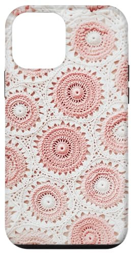 Custodia per iPhone 12 mini Crochet Rosa Pastello